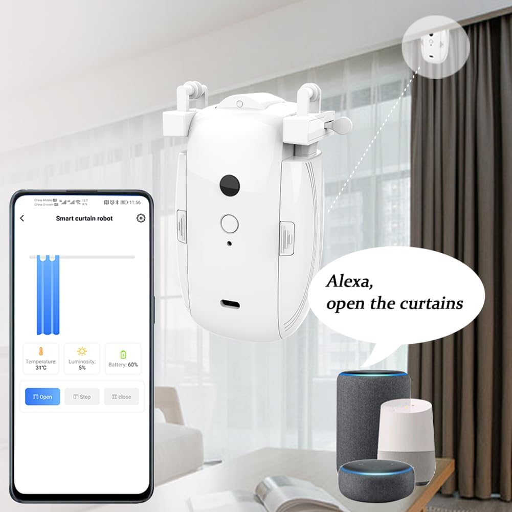 Smart Automatic Curtain Opener - Remote Control with App